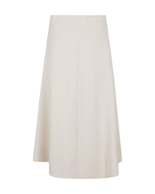 P.A.R.O.S.H. White P.A.R.O..H. A-Line Midi Skirt
