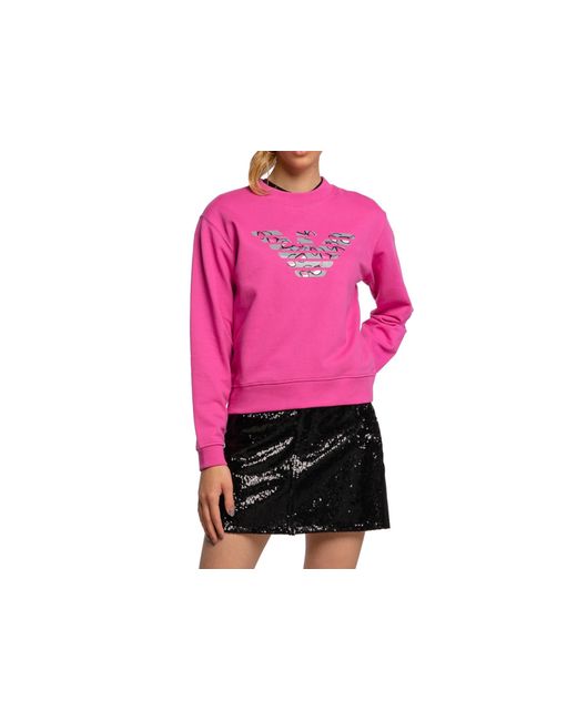 Emporio Armani Pink Logo Hoodie