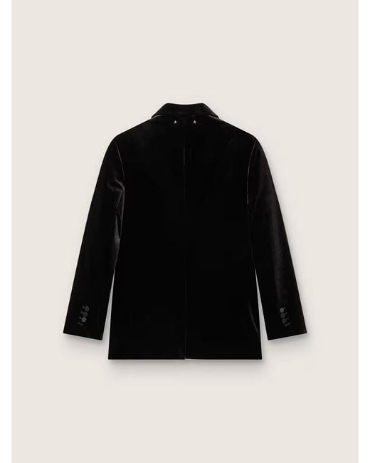 Golden Goose Deluxe Brand Black Double Breasted Velvet Blazer