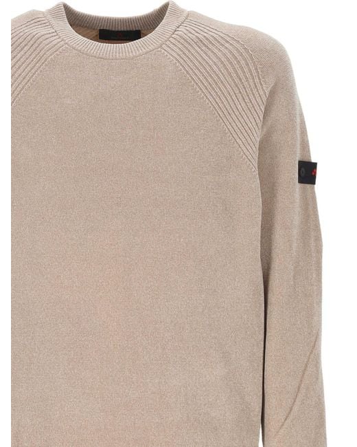 Peuterey Natural Logo Patch Crewneck Jumper for men