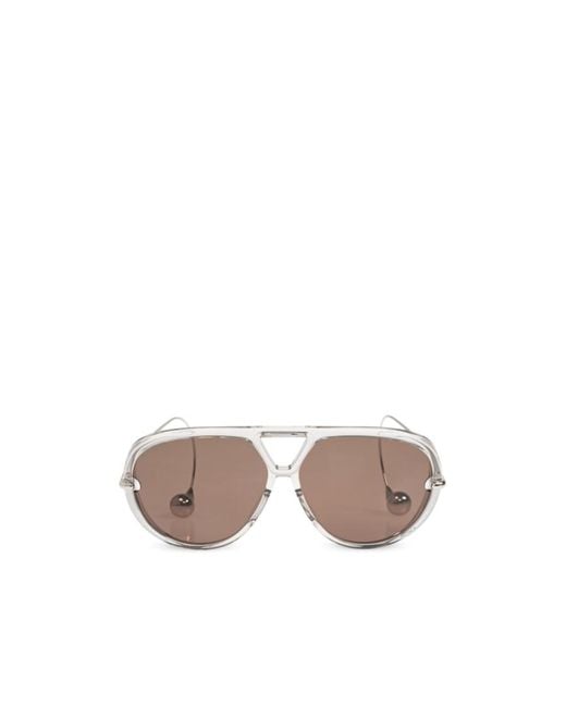 Bottega Veneta Pink Drop Aviator Sunglasses