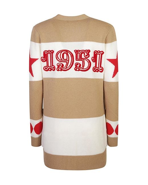 Max Mara White Valido V-Neck Long-Sleeved Cardigan
