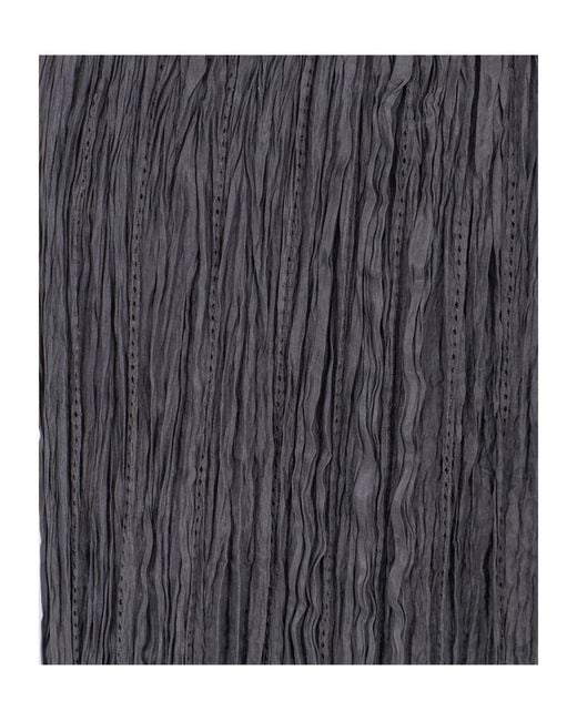 Alysi Gray Crinkled Maxi Skirt