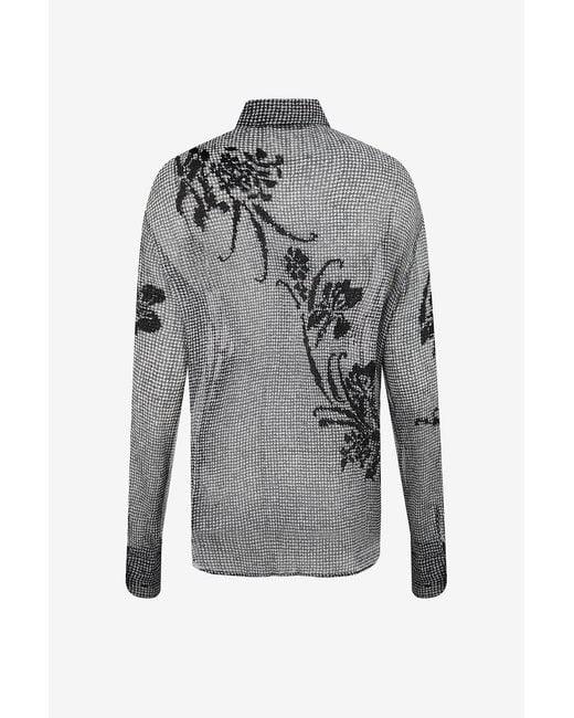 Ermanno Scervino Gray Long Sleeve Shirt