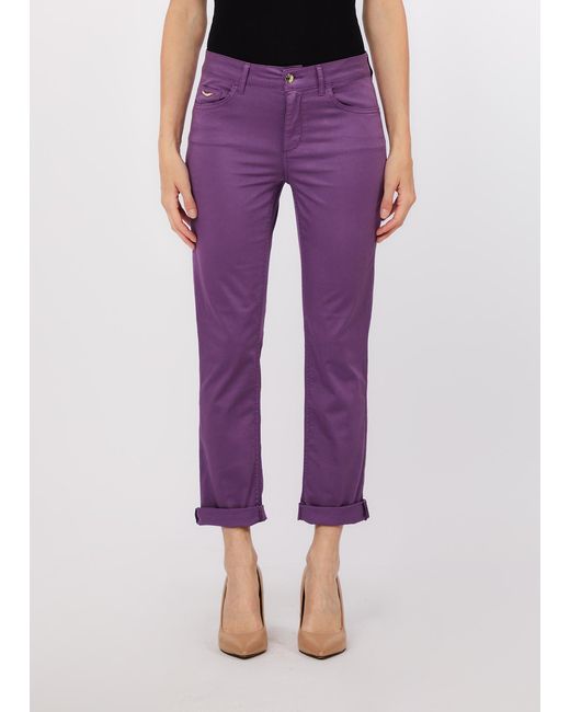 Liu Jo Purple Cuffed Pocket Trousers