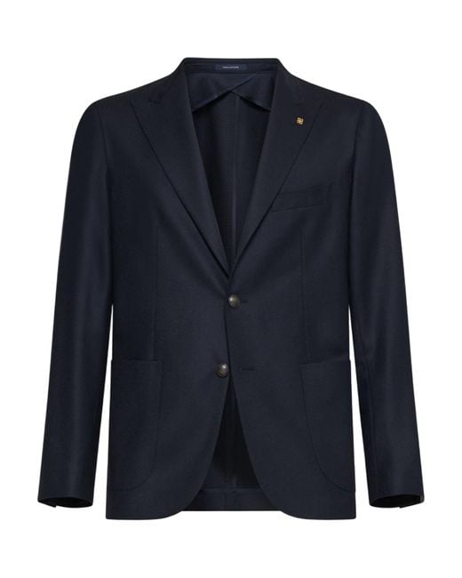 Tagliatore Blue Single Breasted Tailored Jacket for men