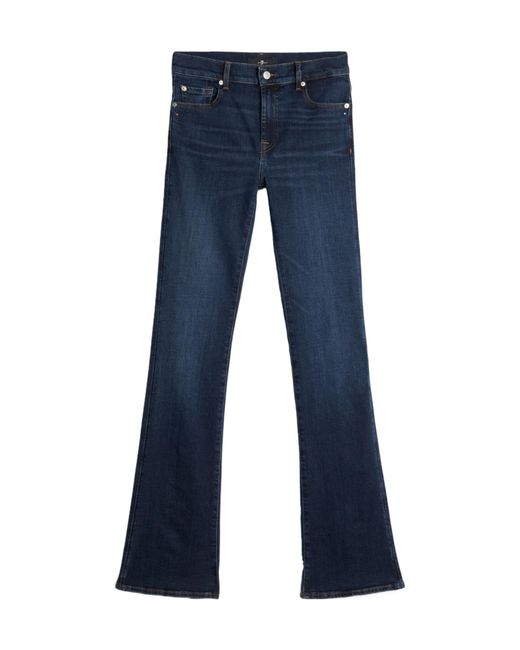 7 For All Mankind Blue Mid Waist Bootcut Jeans