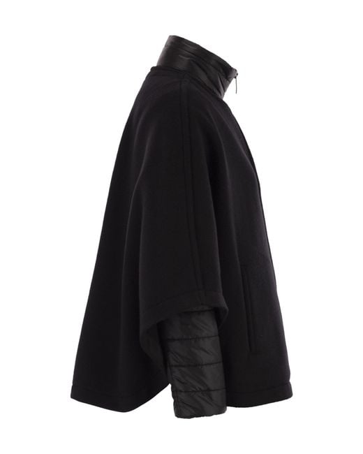 Fay Black 3-In-1 Double-Sided Cape Coat