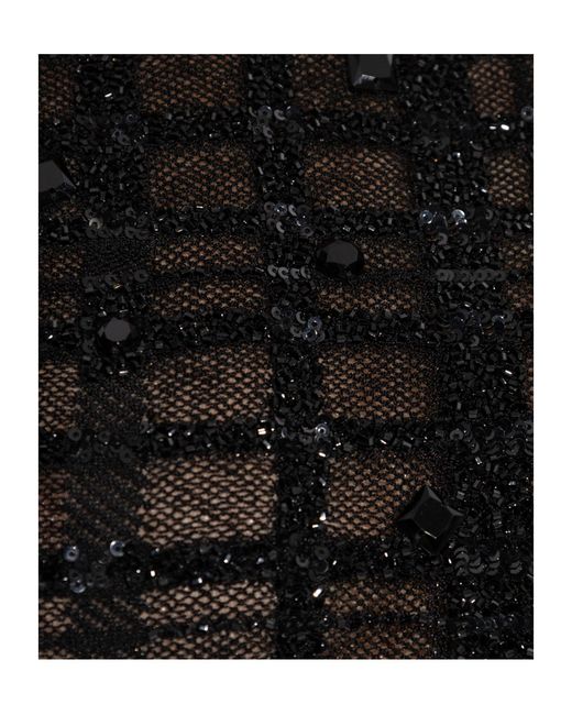 Balmain Black Shimmering Sequins Mini Dress