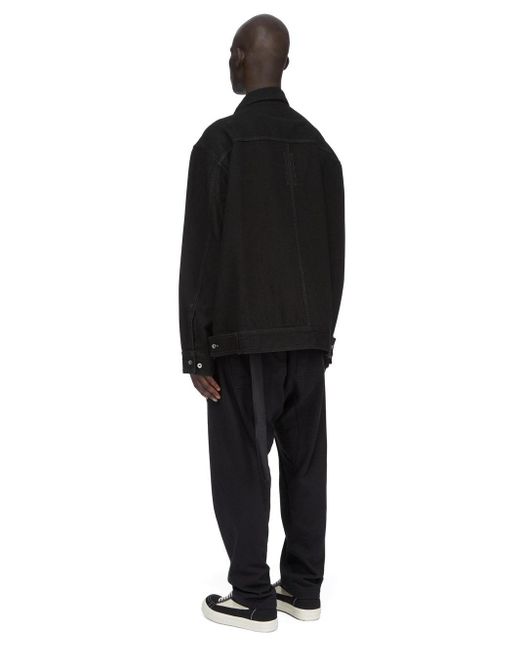Rick Owens Black Sphinx Jumbo Worker Button-Up Jacket for men