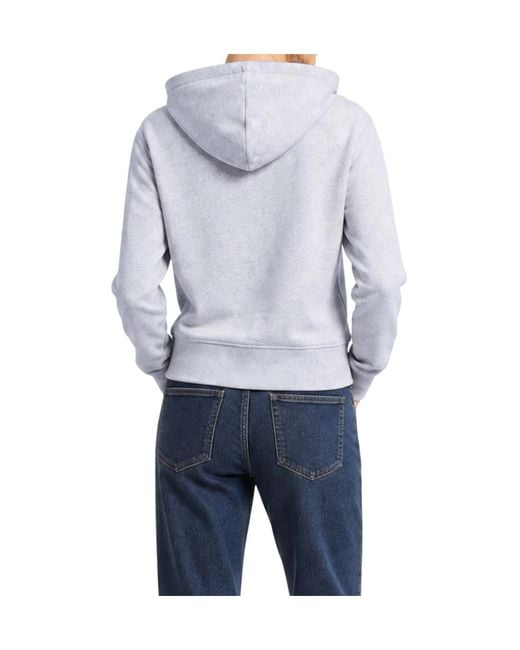 ARMANI EXCHANGE Gray Long-Sleeved Hooded Sweatshirt