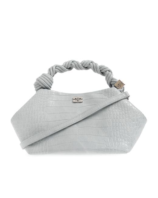 Ganni Metallic Mini Bou Tote Bag