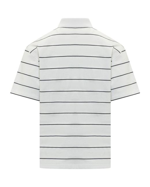 K-Way White Valar Slim-Fit Striped Polo Shirt for men