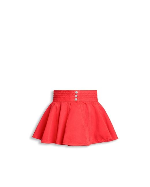 Alaïa Alaïa Smocked-Waist Flared Skirt