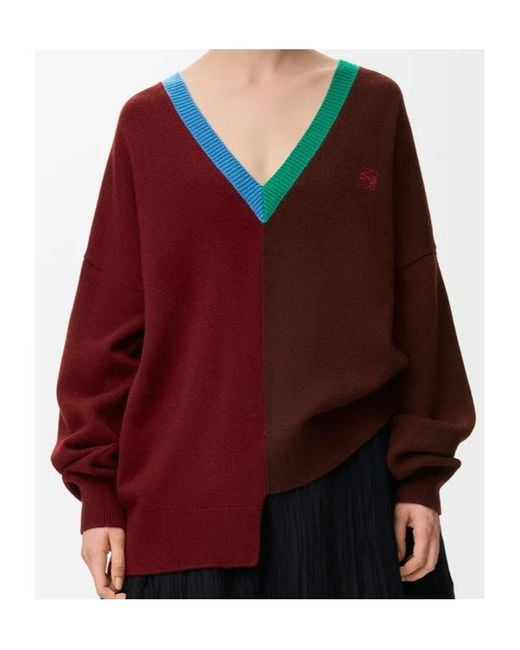 Loewe Red Asymmetric Sweater