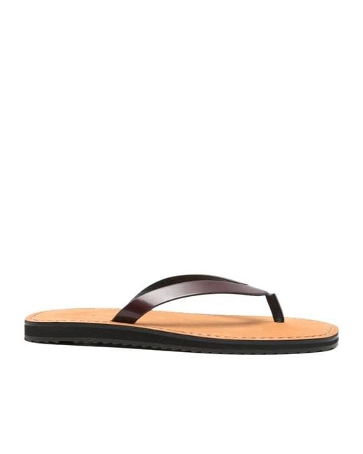 The Row Brown City Thong-Strap Sandals