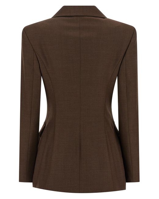 Magda Butrym Brown Hourglass Blazer