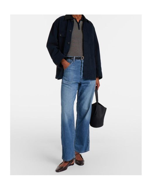 Nili Lotan Blue Wide Leg Jeans