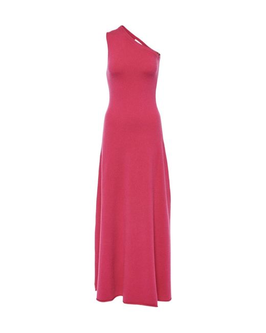 Extreme Cashmere Pink One-Shoulder Long Dress