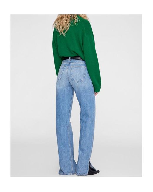 Anine Bing Green Lee Crew Sweater