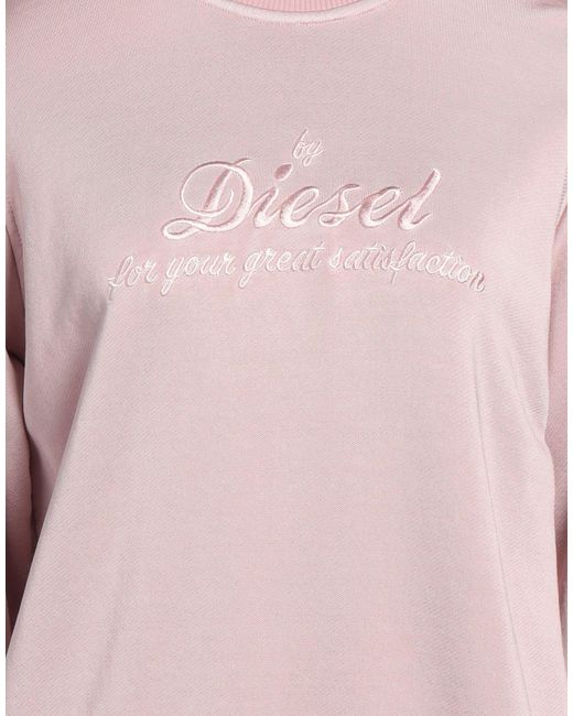 DIESEL Pink Solid Color Sweatshirt