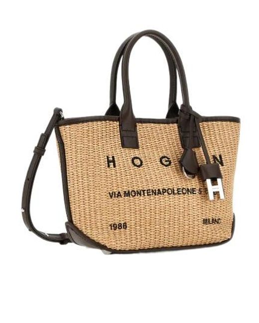 Hogan Natural Script Mini Shopping Bag
