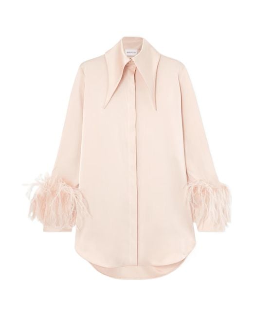 16Arlington Natural Feather Trimmed Shirt