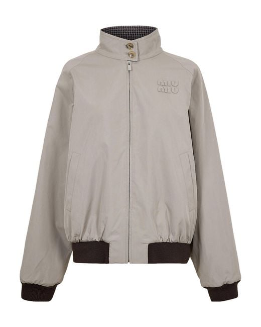 Miu Miu Gray Zip-Up Jacket