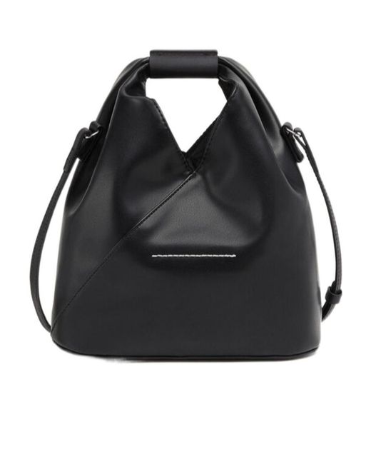 MM6 by Maison Martin Margiela Black Top-Handle Triangle Tote