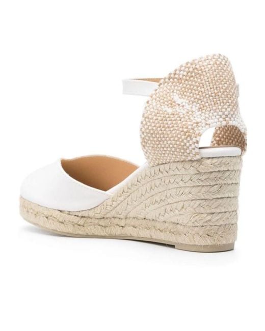 Castaner Natural Bare-Back Braided Heels