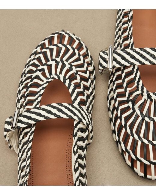 Alaïa Multicolor Woven Ballet Flats