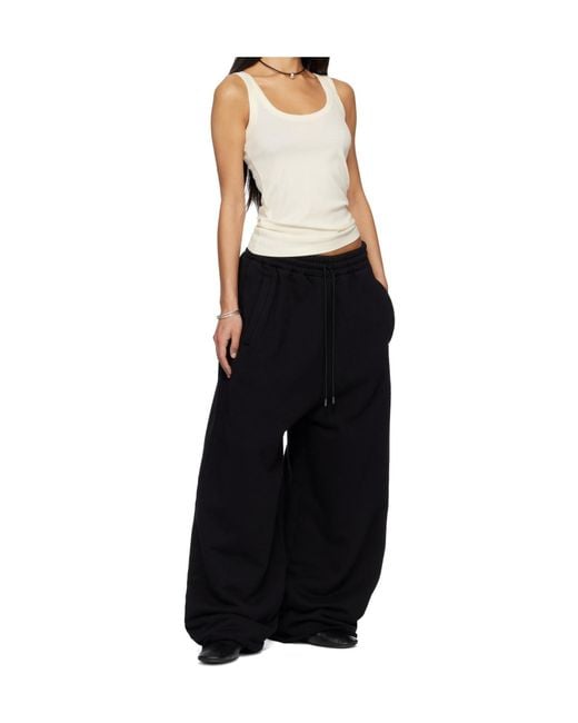 Lu'u Dan Black Raw-Cut Bontan Drawstring Casual Pants for men