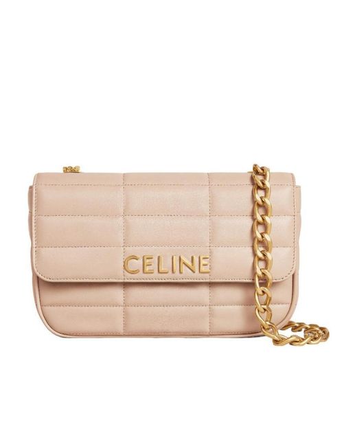 Céline Natural Chain Shoulder Bag Matelasse Monochrome