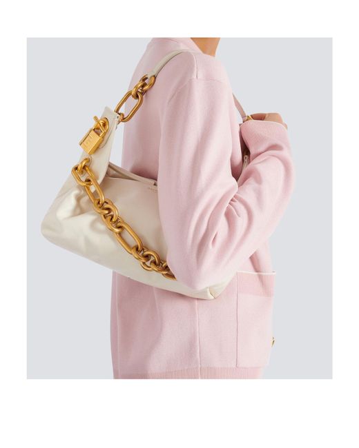 Balmain Natural Sync Medium Calfskin Bag