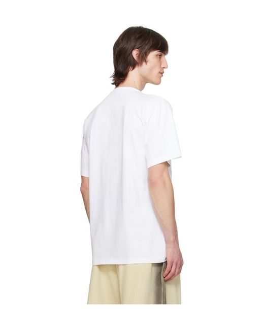 Y. Project White Logo-Appliqu Cotto T-Shirt for men