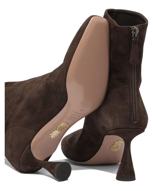 Aquazzura Brown Amore Ankle Boots