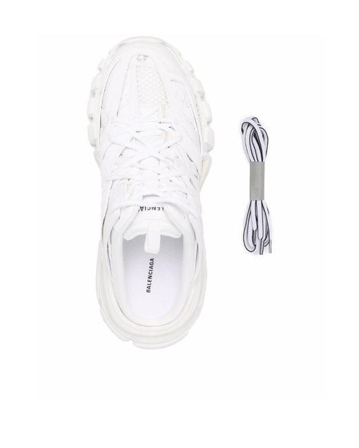 Balenciaga White Track Lace-Up Mule Sneakers for men