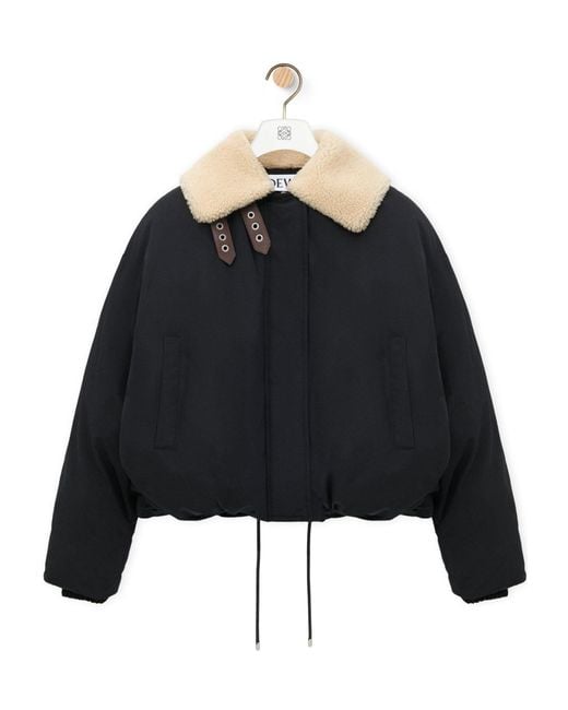 Loewe Black Drawstring Hem Puffer Jacket