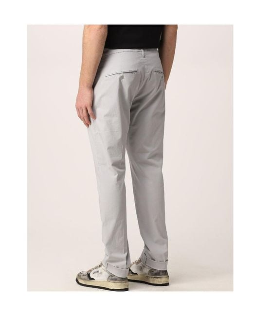 Dondup Gray Logo Casual Pants for men