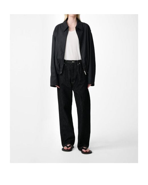 Studio Nicholson Black Long-Sleeve Stand-Collar Jacket for men