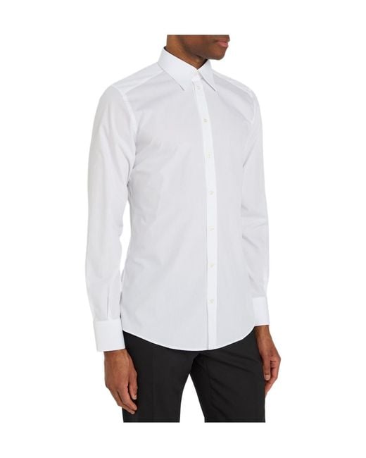 Dolce & Gabbana White Cottonpoplin Shirt for men