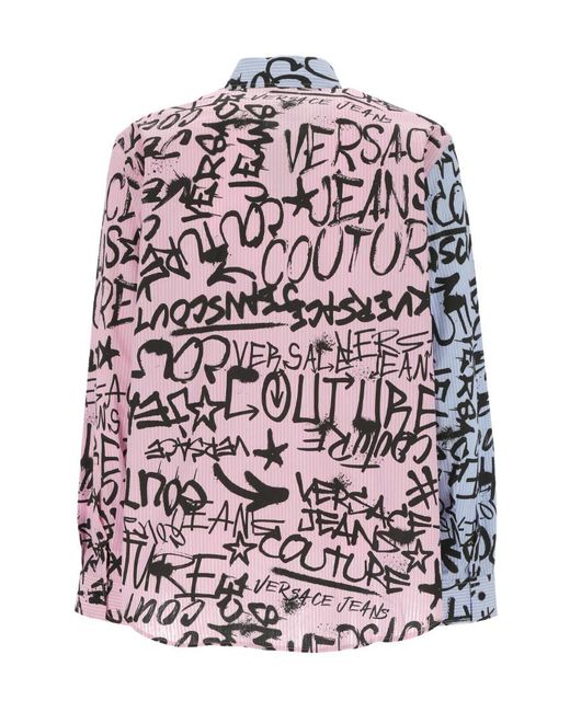 Versace Jeans Multicolor Couture Logo-Printed Long-Sleeved Shirt for men