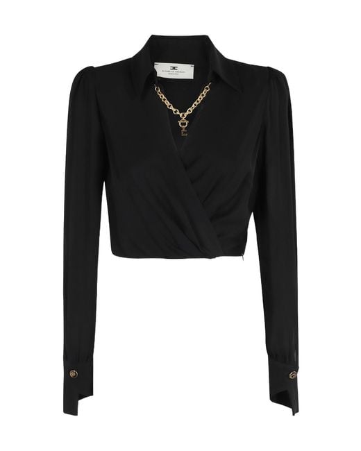 Elisabetta Franchi Black Blouse