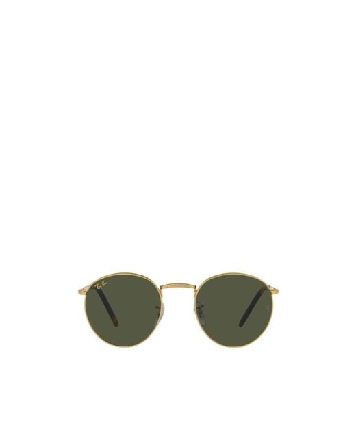 Ray-Ban Green Round Frame Sunglasses for men