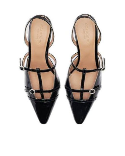 Scarosso Black Selena Slingback Pumps