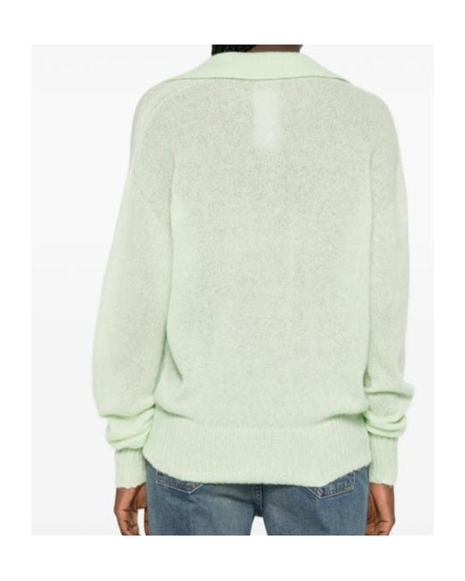 Tom Ford Green V-Neck Collared Sweater