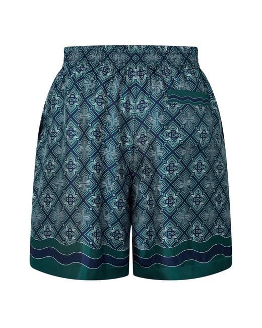 Casablanca Blue Printed Shorts for men