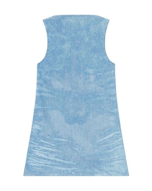 DIESEL Blue Open-Back A-Line Dress