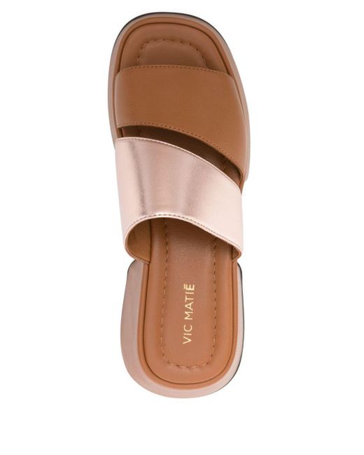 Vic Matié Brown Logic Platform Heeled Sandals