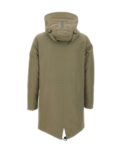 Peuterey Green Long-Sleeve Parka for men